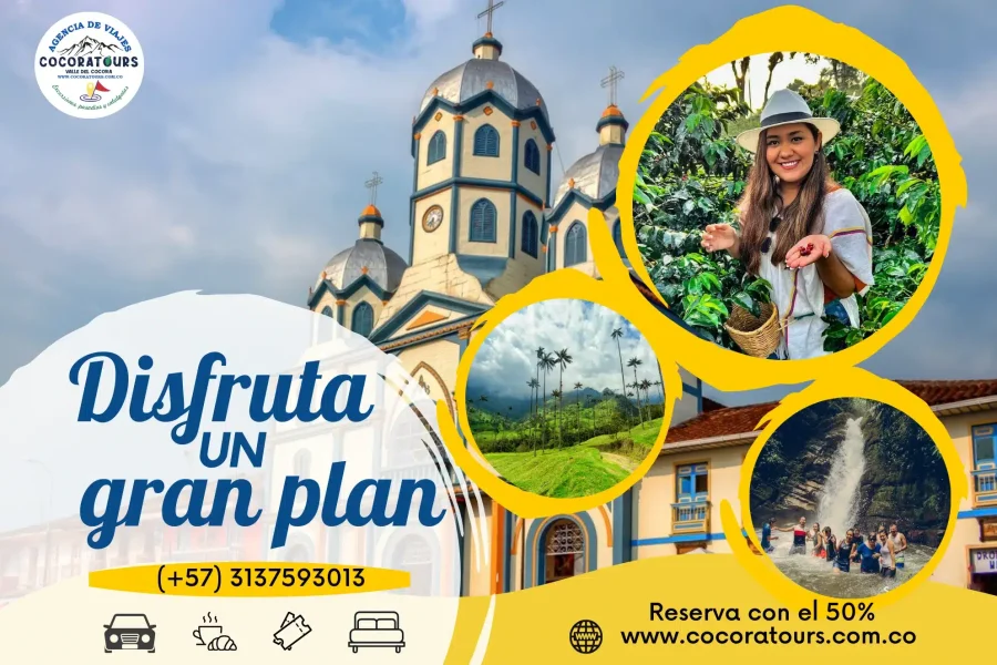 Plan Valle Cocora, cascada fincas cafeteras y Filandia
